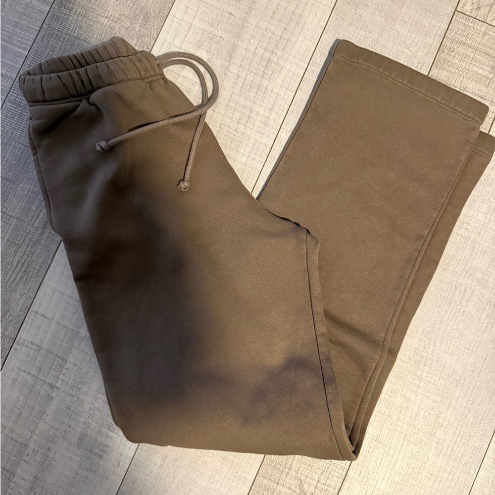 SKIMS women’s  Brown Elastic-Waist straight leg